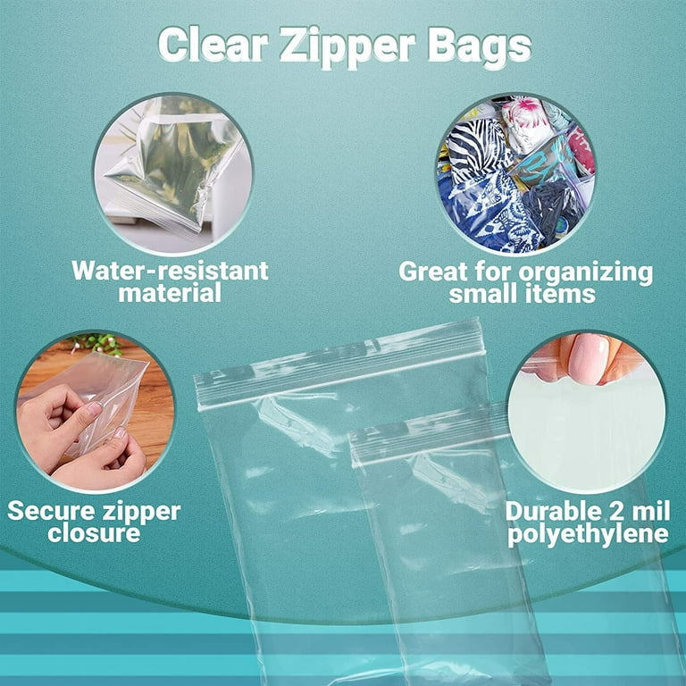 Clear Reclosable Zipper Bags 6x10 (Package of 100)