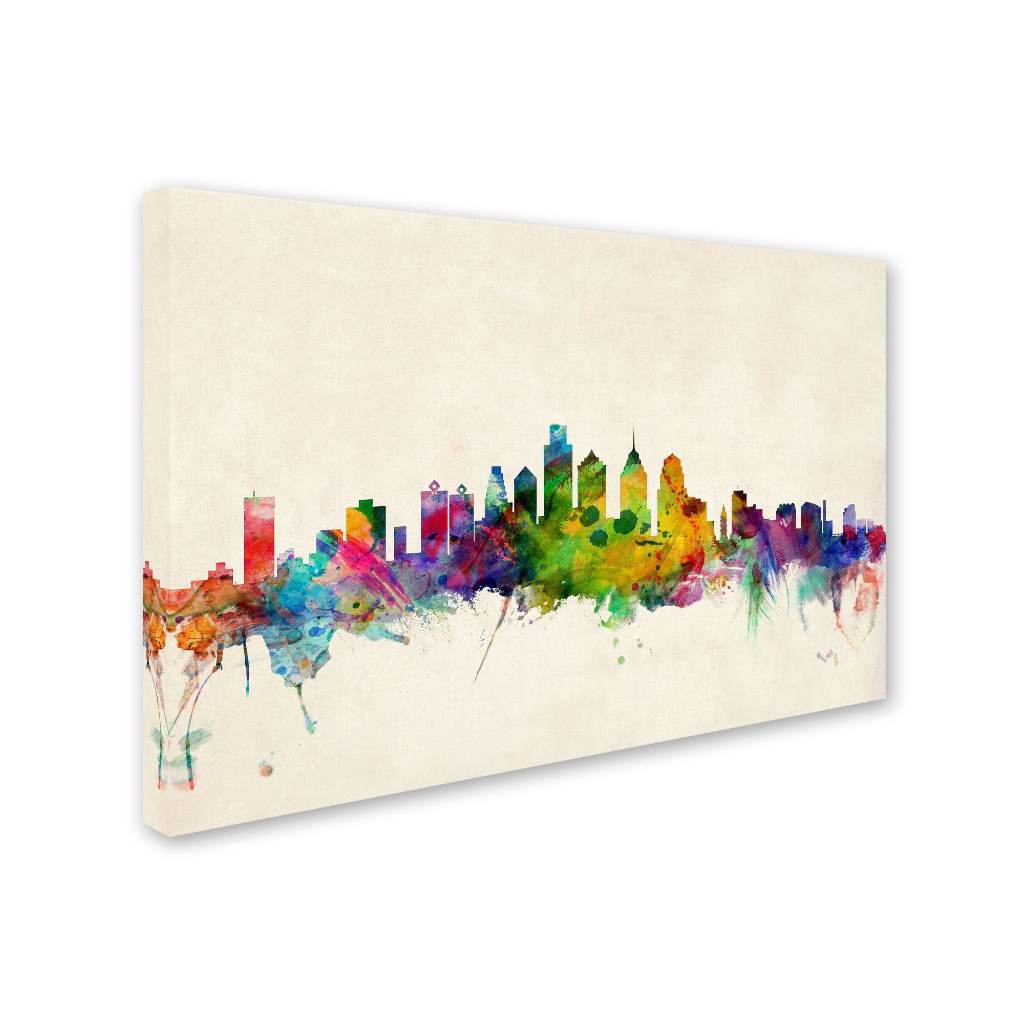 Trademark Fine Art "Philadelphia, Pennsylvania" Canvas Art by Michael Tompsett