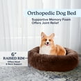 thumbnail image 5 of PETMAKER Dog Bed - Donut Dog Bed and Cat Bed for Medium Pets (Brown), 5 of 11