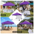 thumbnail image 4 of CROWN SHADES 10'x10' Instant Canopy Tent with 1 Sidewall with One Push Setup Sun Shelter for Events Parties Purple, 4 of 8