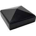thumbnail image 3 of 2.5" x 2.5" Aluminium Pyramid Post Cap for Metal Posts - Pressure Fit - Black (4 Pack), 3 of 5