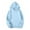 Light Blue, variant on Casual Blouses for Women Plus Size New Women's Fashion Casual Ladies Rhinestone Long Sleeve Tops Blouse Hooded Sweatshirts Style B-43 White S