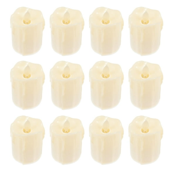 OUNONA  12 Pcs Flickering LED Candle Light Rechargeable Candles