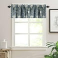 thumbnail image 2 of Floral Kitchen Valance, William Morris Art Botanical Printed Small Window Treatments for Kitchen Living Room Bathroom Cafe Decor Rod Pocket Vintage Retro Teal Valances 54x18 Inch, 1 Panel, 2 of 5