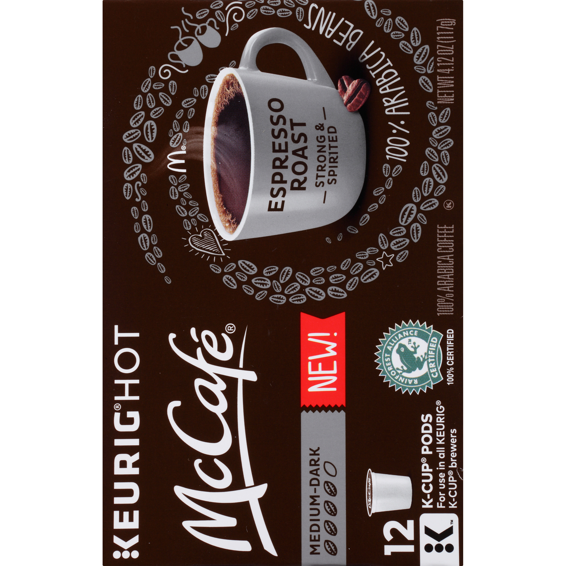 McCafe Medium-Dark Espresso Roast Coffee K-Cup Pods, Caffeinated, 12 ct - 4.12 oz Box - image 5 of 7