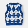 thumbnail image 5 of SILVERCELL Unisex Baby Boys Girls Sweater Vest V Sweater Sleeveless Knit Plaid Kids Clothes, 5 of 10