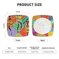 thumbnail image 6 of Easygdp Dancing African Womans Square Chair Cushion Cover Stretch Chair Seat Covers Removable Washable for Hotel, Bedroom, Office, 6 of 9