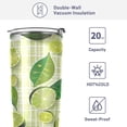 thumbnail image 4 of SKYSONIC Lemons Tumbler Stainless Steel Double Wall Vacuum Reusable Insulated Mug with Straw and Built-in Coaste for Cold and Hot Beverages, 12oz, 4 of 7