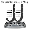thumbnail image 2 of 2 pcs Horizontal Metal Rack and Hooks Hangers , Wall Mount Storage Black ,Rack Wall Mount for Hanging & Storin, 2 of 5