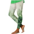 thumbnail image 3 of Lightning Prime Sales BiZtdJrK Womens Compression Leggings Saint Patrick's Day Clover Graphic Workout Tights Casual High Waist Tummy Control Milk Silk Soft Yoga Pants Green XXL, 3 of 5