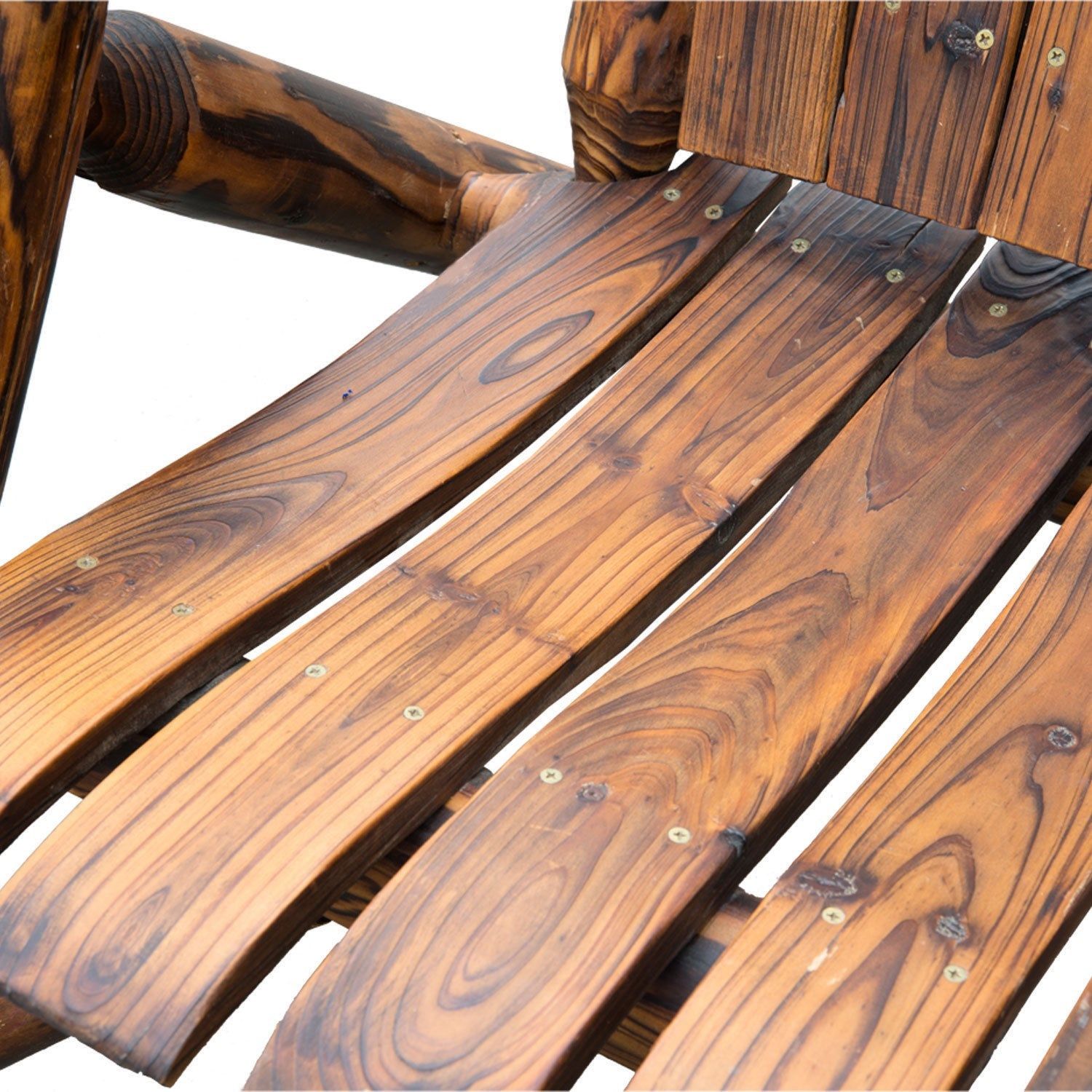 Outsunny Weather Resistant Fir Wood Adirondack Chair - Rustic Brown