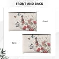 thumbnail image 2 of Zufioo Floral Leopard Butterflies Print DuPont Paper Portable Toiletry Bag, 8.9x6.5 inch Zippered Hand-held Paper Cosmetic Bag Storage Tool Kit, 2 of 7