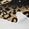 thumbnail image 5 of Homewish Chic Cheetah Print Twin Quilt Set, Personalized Initial J Twin Coverlet Set, Black Brown, 5 of 7