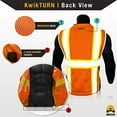thumbnail image 2 of KwikSafety (Charlotte, NC) CLASSIC Safety Vest (JUMBO Pocket) Class 2 ANSI OSHA High Visibility Reflective Heavy Duty Mesh Zipper HiVis Construction Work Gear HiViz Men Women | Orange Medium, 2 of 3