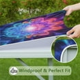 thumbnail image 6 of Colorful Tie Dye Burst Flower Pattern Square Fitted Tablecloth with Elastic Edge,Square Table Cover,Washable Elastic Table Cover for Home Kitchen Party Decor 34"x34", 6 of 6