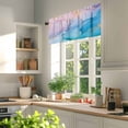 thumbnail image 3 of Pink Blue Marble Valances for Windows, 54 x 18in, Abstract Modern Art Gradient Waves Rod Pocket Kitchen Valance Curtain Light Filtering Window Treatments for Living Room Bedroom, 1 Panel, 3 of 7