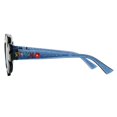 thumbnail image 3 of Disney x Foster Grant Stitch Oval Girls Full Rim Sunglasses, Blue Frame Smoke Lenses, 43 mm, 3 of 5