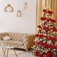 thumbnail image 3 of Christmas Tree 16FT Red Tinsel Garland Metallic Streamers Celebrate a Holiday Happy New Year Party Ceiling Hanging Decorations Indoor and Outdoor Disco Party Supplies, 3 of 5