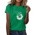 thumbnail image 2 of Fznquz Women Tops on Sale under $10 2025 Casual Short Sleeve Tees Green Summer Crewneck Graphic Womens Spring Blouses, 2 of 5