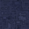 thumbnail image 1 of Ahgly Company Machine Washable Indoor Square Transitional Night Blue Area Rugs, 4' Square, 1 of 7