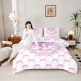 thumbnail image 4 of Castle Fairy 2-Piece Twin Size Comforter Set, Monogram Initial E and Bow Print, 4 of 8
