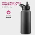 thumbnail image 2 of Botella de agua FineDine con aislamiento de 950 ml con pajita de acero inoxidable, 2 of 9