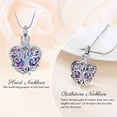 thumbnail image 3 of Heart Tree of Life Urn Necklace for Ashes Cremation Jewelry with Crystal W/ Funnel Filler Memorial Jewelry Gifts for Women, 3 of 7
