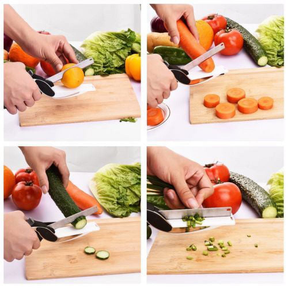 2-in-1 Clever Food Chopper Cutter Smart Knife with Cutting Board Built-in  for Chopping Fruits, Vegetables, Meats, Cheese Kitchen Gadget Wbb12092 -  China Clever Cutter and Clever Chopper price