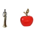 thumbnail image 1 of Figura de escritorio,Artesanía de escritorio con figuras africanas coleccionables,Estatua de dama tribal,pieza de arte para decoración del hogar,Estatua,Escultura de fruta artificial,estatua, 1 of 8