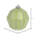 thumbnail image 2 of Vickerman 5" Celadon Glitter Faceted Ball Ornament, 3 per Bag, 2 of 3