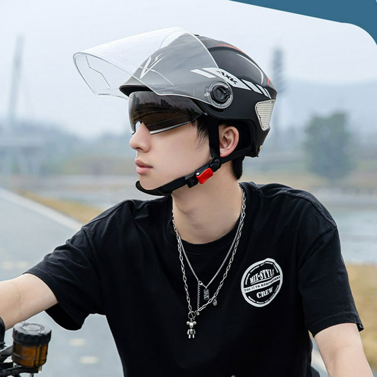 Rugerasy Motorcycle Half Helmet Men Women, Eye And Face Protection