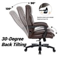 thumbnail image 2 of Big and Tall 500LBS Office Chair, Adjustable Lumbar Support Heavy Duty, Metal Base Quiet Rubber Wheels High Back, Large Executive Computer Desk Swivel Chair, Ergonomic Design for Back Pain, Black, 2 of 7