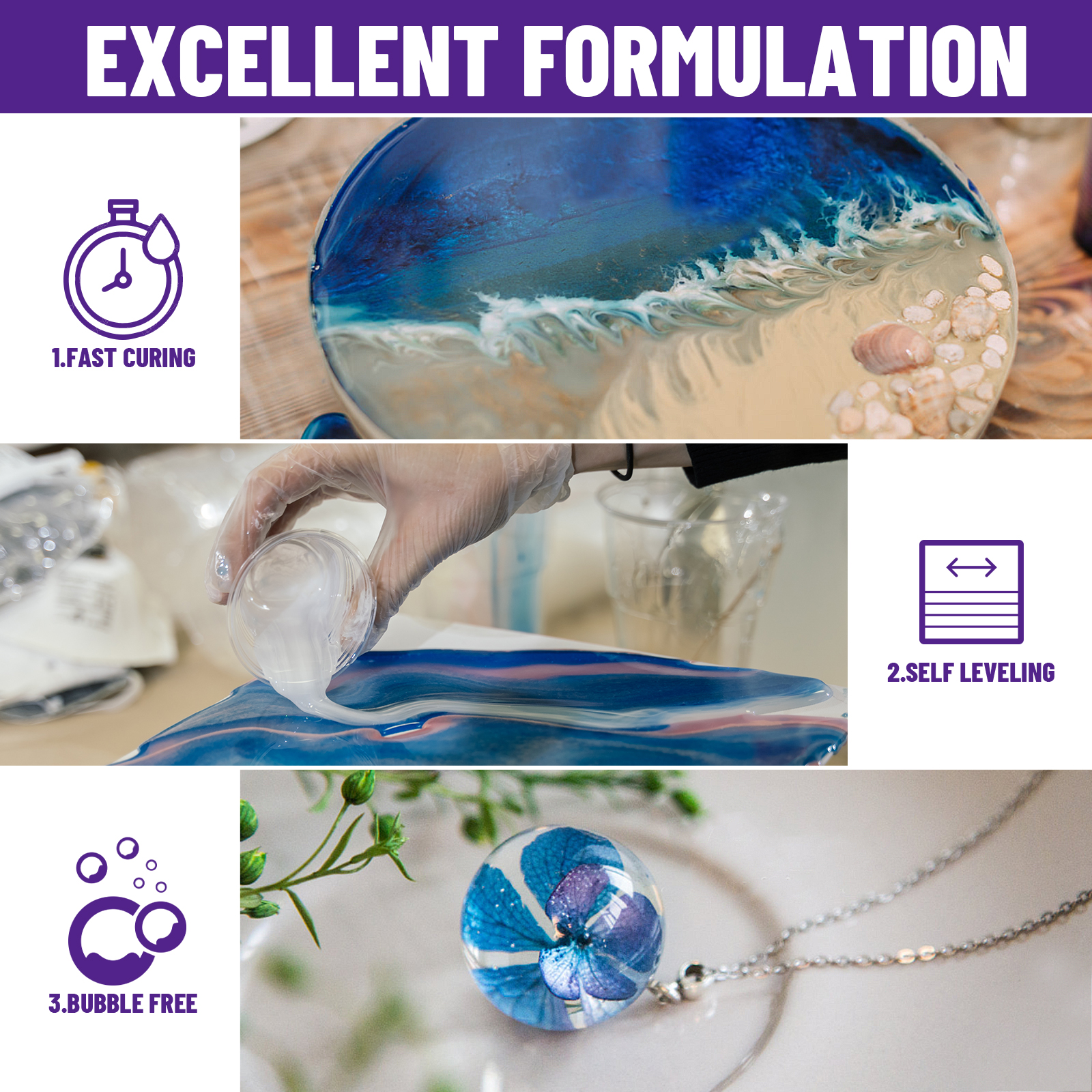 Bond Craftor Epoxy Resin Kit, 32oz Crystal Clear photo 2