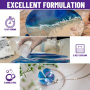 Bond Craftor Epoxy Resin Kit 32 oz - Crystal Clear, UV Resistant, Ideal for Beginners and Jewelry DIY