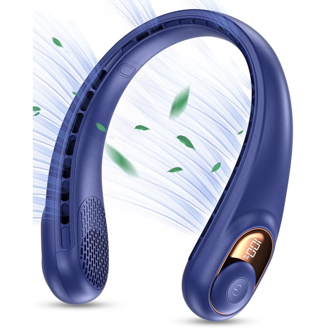Ventilador de cuello KIDEE, batería recargable portátil sin aspas de 4000 mAh