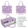thumbnail image 2 of Large Capacity Tote Bag,Purple Halloween Pattern Handbag Fashion Luxury Tote Bag,15.7"x13"x 5.1" Inches,Laptop Compatible, 2 of 6