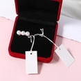 thumbnail image 4 of SUTENGDA 300 Piece White Price Display Hanging Tags Small Tags with Elastic String 1.38×0.7 inch Writable Marking Labels Blank Label Display Tag Jewelry Price Tag for Clothes Jewelry Pro, 4 of 8
