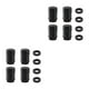 thumbnail image 1 of sweethay Paquete de 4 tapones antipolvo para neumáticos de coche, cubierta protectora extraíble para motocicleta con cojín negro Negro 2piezas sweethay CBP449087, 1 of 5