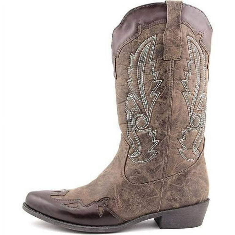 DOLCE by Mojo Moxy Womens Quiggly Closed Toe Mid Calf Cowboy Boots Walmart