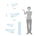 thumbnail image 2 of Flying Paper Airplane Kids Modern Wall Art Decal, 2 of 4