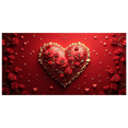 thumbnail image 3 of Toile de Fond de Vase de Fleurs Roses Rouges pour Photomaton, Arrière-Plan Romantique de Cœurs Suspendus, Bannière de Photographie de Mariage, Décorations de la Saint-Valentin, Événement, 3 of 4