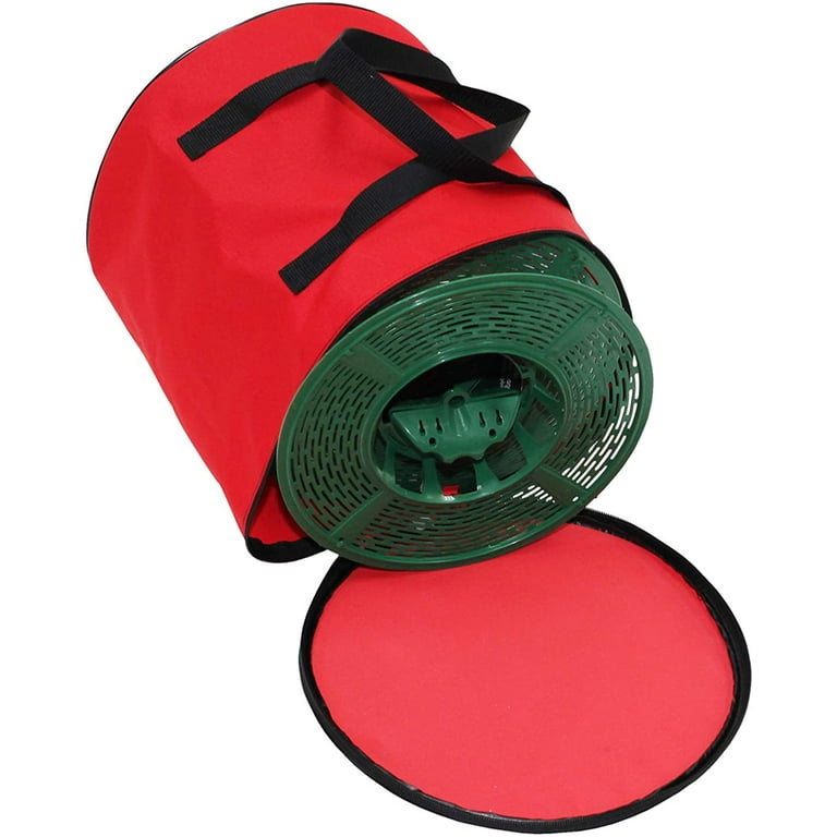 Holiday Time Green Christmas Light Storage Reels with Red Storage Bag,  4-Count