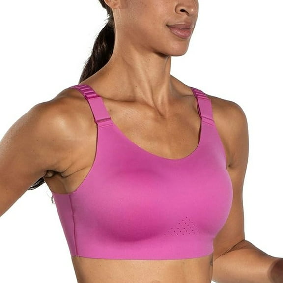 Brooks Women's Scoopback 2.0 Sports Bra for High Impact Running - Frosted Mauve/Mauve - 36 A/B