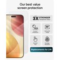 thumbnail image 2 of Protector de pantalla ZAGG para iPhone 17 Pro Max, vidrio 3X más resistente, 2 of 8