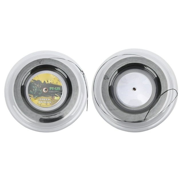 Tennis Racquet String Reel, Tennis String 1.25mm/17g Polyester 200m Double Ribbed Design Single Fiber Super for Training Yellow,Black,Gray,White