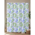 thumbnail image 4 of Blue Teal Shower Curtain Set, Waterproof Shower Curtains for Bathroom, Modern Tie Dyeing Contemporary Abstract Art Washable Fabric Cloth Bath Curtain for Bathtub Decoration with Hooks 48x72 Inches, 4 of 6