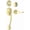 Gold, variant on Black Front Door Handle No Lock, Exterior Door Handles with Passage Lever, Entry Door Handle Reversible for Left & Right