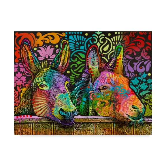 Trademark Fine Art 'Donkeys' Canvas Art by Dean Russo