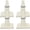 Beige, variant on Burlap Jewelry Ring Finger Display Stand 2.12x2.12x2.37 Inches with Square Base