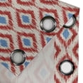 thumbnail image 5 of Ambesonne Ikat Grommet Curtain, Traditional Diamond Line, 50" x 54", Red Blue Beige, 5 of 6